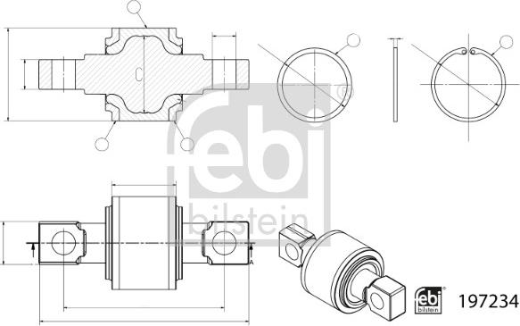 FEBI Bilstein 197234 - Kit riparazione, Braccio guida www.autoricambi360.it