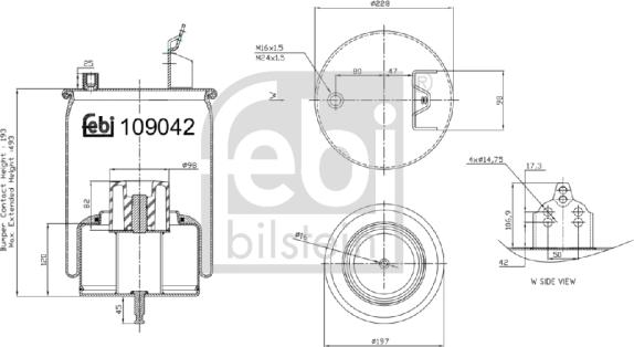 FEBI Bilstein 109042 - Soffietto, Sospensione pneumatica www.autoricambi360.it