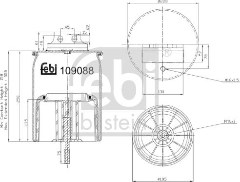 FEBI Bilstein 109088 - Soffietto, Sospensione pneumatica www.autoricambi360.it