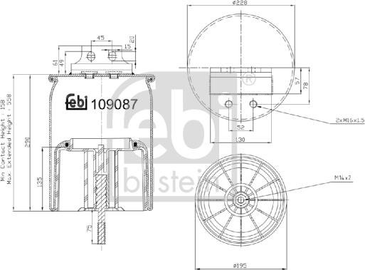 FEBI Bilstein 109087 - Soffietto, Sospensione pneumatica www.autoricambi360.it