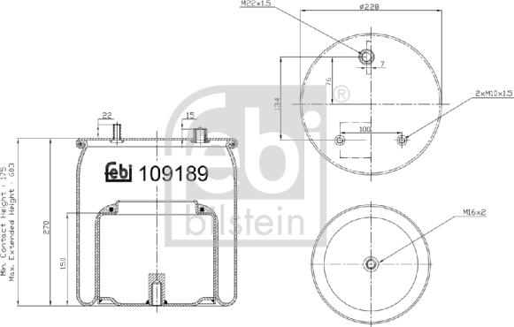 FEBI Bilstein 109189 - Soffietto, Sospensione pneumatica www.autoricambi360.it
