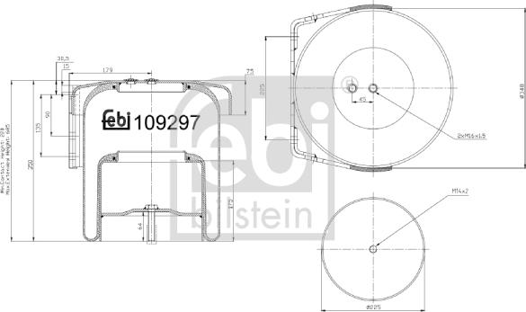 FEBI Bilstein 109297 - Soffietto, Sospensione pneumatica www.autoricambi360.it