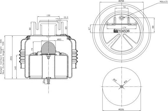 FEBI Bilstein 104536 - Soffietto, Sospensione pneumatica www.autoricambi360.it
