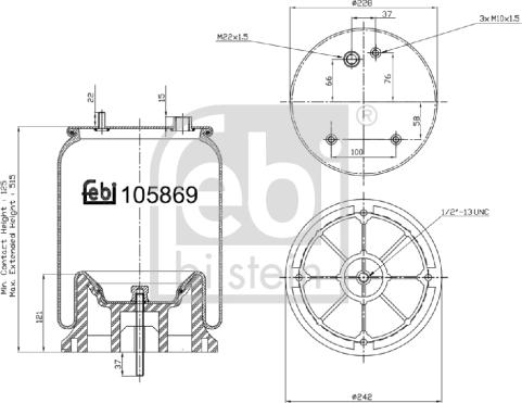 FEBI Bilstein 105869 - Soffietto, Sospensione pneumatica www.autoricambi360.it