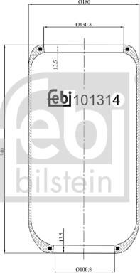 FEBI Bilstein 101314 - Soffietto, Sospensione pneumatica www.autoricambi360.it