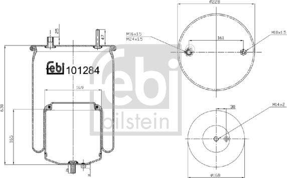 FEBI Bilstein 101284 - Soffietto, Sospensione pneumatica www.autoricambi360.it