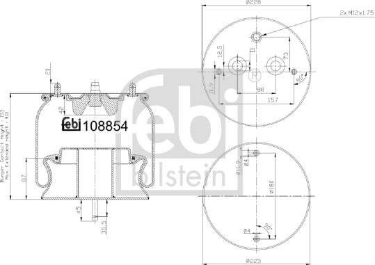 FEBI Bilstein 108854 - Soffietto, Sospensione pneumatica www.autoricambi360.it