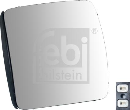 FEBI Bilstein 107943 - Vetro per specchio, Specchio grandangolare www.autoricambi360.it
