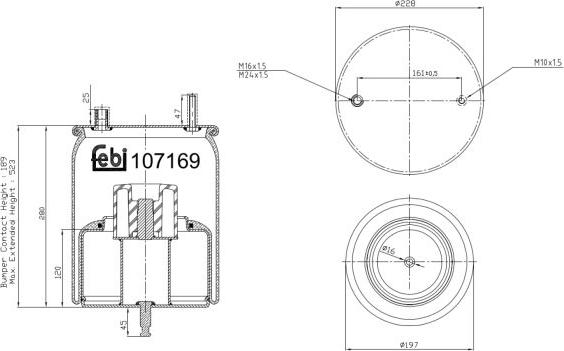 FEBI Bilstein 107169 - Soffietto, Sospensione pneumatica www.autoricambi360.it