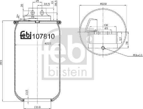 FEBI Bilstein 107810 - Soffietto, Sospensione pneumatica www.autoricambi360.it