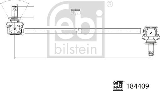 Febi Bilstein 184409 - Asta / Puntone, Stabilizzatore www.autoricambi360.it