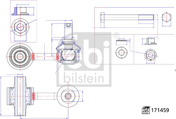 Febi Bilstein 184868 - Asta / Puntone, Stabilizzatore www.autoricambi360.it