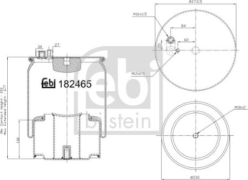 FEBI Bilstein 184254 - Soffietto, Sospensione pneumatica www.autoricambi360.it