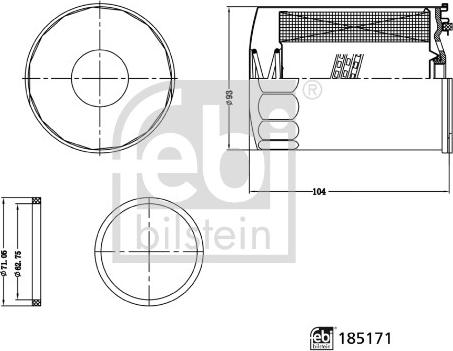 FEBI Bilstein 185171 - Filtro refrigerante www.autoricambi360.it