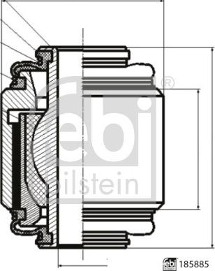 FEBI Bilstein 185885 - Giunto di supporto / guida www.autoricambi360.it