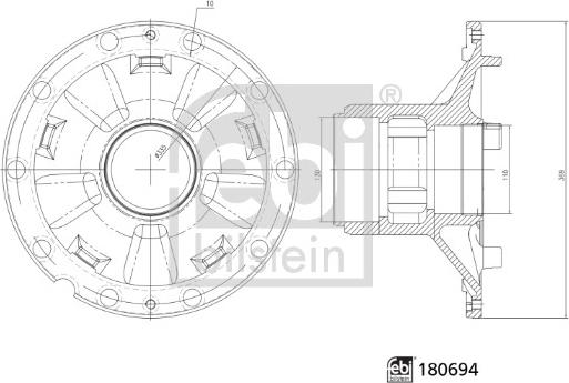 FEBI Bilstein 180694 - Mozzo ruota www.autoricambi360.it