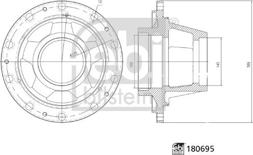 FEBI Bilstein 180695 - Mozzo ruota www.autoricambi360.it