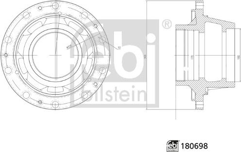 FEBI Bilstein 180698 - Mozzo ruota www.autoricambi360.it