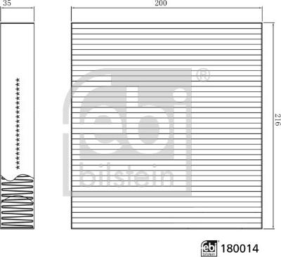 Febi Bilstein 180014 - Filtro, Aria abitacolo www.autoricambi360.it