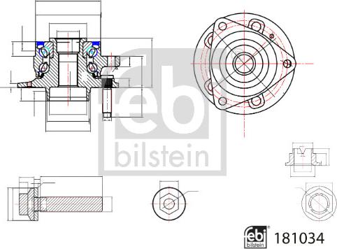 FEBI Bilstein 181034 - Kit cuscinetto ruota www.autoricambi360.it