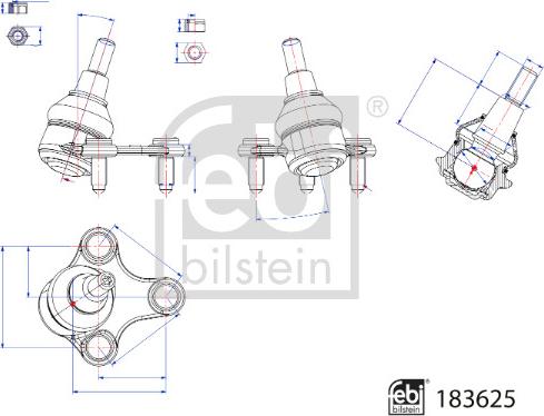FEBI Bilstein 183625 - Giunto di supporto / guida www.autoricambi360.it