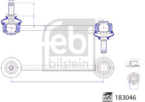 FEBI Bilstein 183046 - Asta / Puntone, Stabilizzatore www.autoricambi360.it