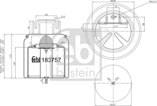 FEBI Bilstein 183757 - Soffietto, Sospensione pneumatica www.autoricambi360.it