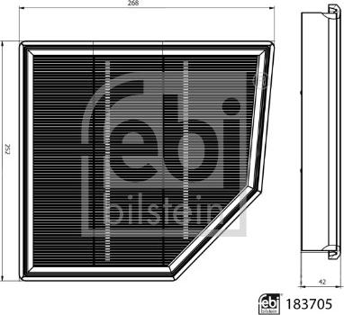 Febi Bilstein 183705 - Filtro aria www.autoricambi360.it