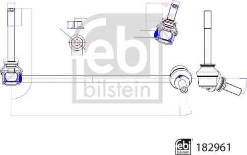 FEBI Bilstein 182961 - Asta / Puntone, Stabilizzatore www.autoricambi360.it