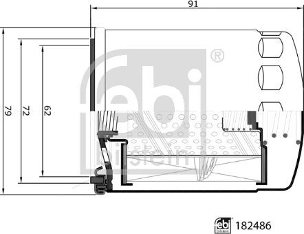 Febi Bilstein 182486 - Filtro olio www.autoricambi360.it