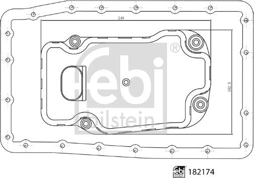 Febi Bilstein 182174 - Filtro idraulico, Cambio automatico www.autoricambi360.it