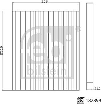 Febi Bilstein 182899 - Filtro, Aria abitacolo www.autoricambi360.it