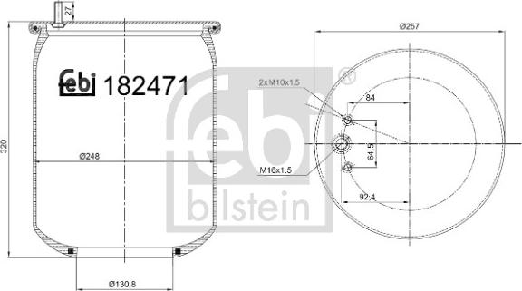 FEBI Bilstein 182871 - Soffietto, Sospensione pneumatica www.autoricambi360.it