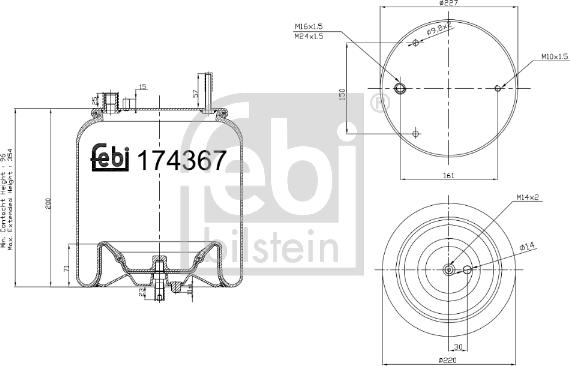 FEBI Bilstein 174367 - Soffietto, Sospensione pneumatica www.autoricambi360.it