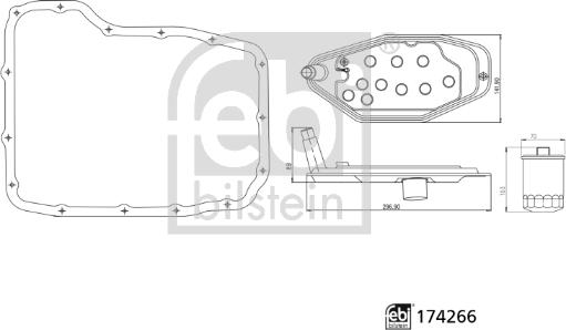 Febi Bilstein 174266 - Filtro idraulico, Cambio automatico www.autoricambi360.it