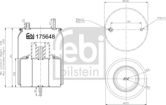 FEBI Bilstein 175648 - Soffietto, Sospensione pneumatica www.autoricambi360.it