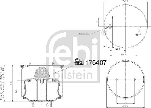 FEBI Bilstein 176407 - Soffietto, Sospensione pneumatica www.autoricambi360.it