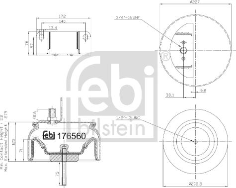 FEBI Bilstein 176560 - Soffietto, Sospensione pneumatica www.autoricambi360.it