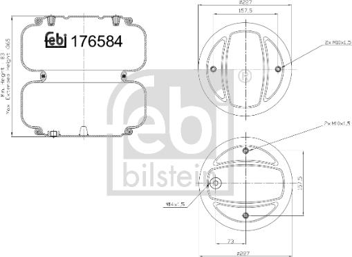 FEBI Bilstein 176581 - Soffietto, Sospensione pneumatica www.autoricambi360.it