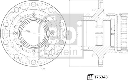 FEBI Bilstein 176343 - Mozzo ruota www.autoricambi360.it