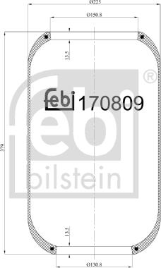 FEBI Bilstein 170809 - Soffietto, Sospensione pneumatica www.autoricambi360.it