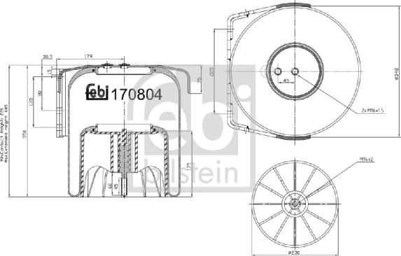 FEBI Bilstein 170804 - Soffietto, Sospensione pneumatica www.autoricambi360.it