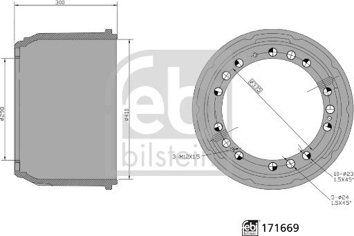 FEBI Bilstein 171669 - Tamburo freno www.autoricambi360.it