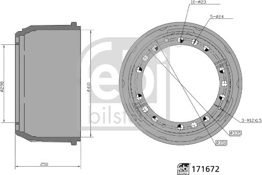 FEBI Bilstein 171672 - Tamburo freno www.autoricambi360.it