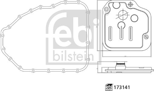 Febi Bilstein 173141 - Filtro idraulico, Cambio automatico www.autoricambi360.it