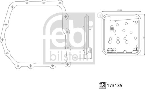 Febi Bilstein 173135 - Filtro idraulico, Cambio automatico www.autoricambi360.it