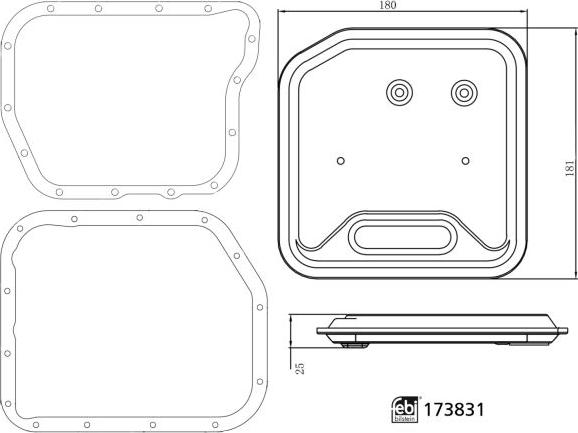 Febi Bilstein 173831 - Filtro idraulico, Cambio automatico www.autoricambi360.it
