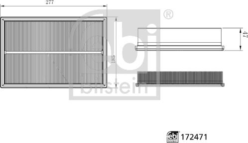 Febi Bilstein 172471 - Filtro aria www.autoricambi360.it
