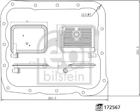 Febi Bilstein 172567 - Filtro idraulico, Cambio automatico www.autoricambi360.it