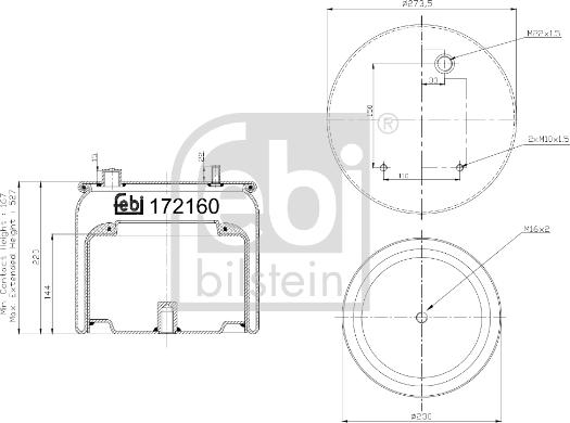 FEBI Bilstein 172160 - Soffietto, Sospensione pneumatica www.autoricambi360.it